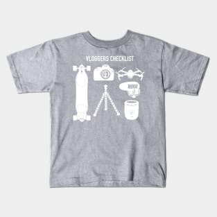 Vloggers Checklist Kids T-Shirt